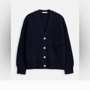 Alex Mill Navy Sweater with Green Accent